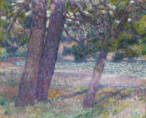 Pins A Cavalaire (3 Troncs) by Theo van Rysselberghe