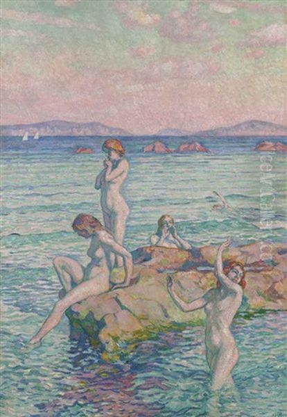 Baigneuses Autour D'un Rocher (baigneuses Sur Les Rochers) - view 1