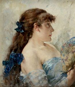 La Dame A L'eventail (portrait Of The Actress Sarah Bernhardt)