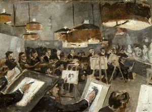 Cours De Dessin A L'academie by Theo van Rysselberghe