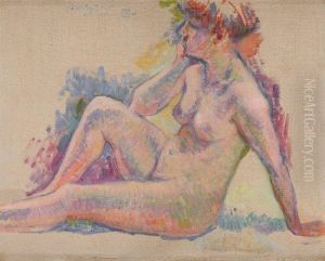 Baigneuse Assise Vers La Gauche