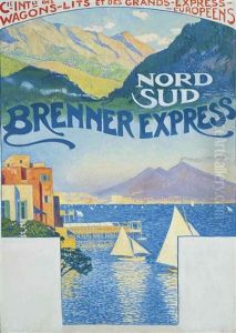 Nord-sud Brenner Express (projet D'affiche Pour La Compagnie Des Wagons-lits)