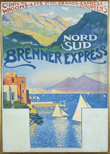 Nord-sud Brenner Express (poster Design For La Compagnie Des Wagons-lits) - view 1