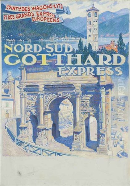 Nord-sud Gotthard Express (poster Design For La Compagnie Des Wagons-lits) - view 1
