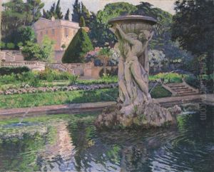 La Madrague (jardin Avec Villa Et Fontaine) by Theo van Rysselberghe