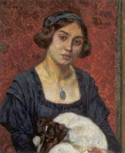 Elisabeth Van Rysselberghe Met Haar Fox-terrier Elisabeth Van Rysselberghe Met Haar Fox-terrier
