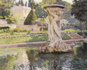 La Madrague (jardin Avec Villa Et Fontaine) by Theo van Rysselberghe