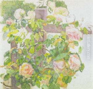 Roses On A Fence Post by Theo van Rysselberghe