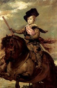 Equestrian Portrait Of Prince Baltasar Carlos by Theo van Rysselberghe