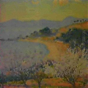 Amandiers En Fleur (rade De Bormes) by Theo van Rysselberghe