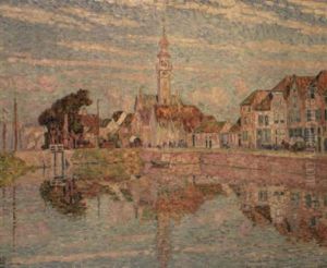 Ondergaande Zon Te Veere by Theo van Rysselberghe