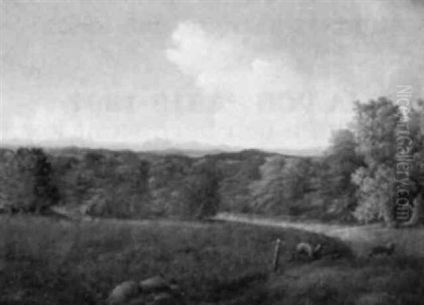 Landskapsutsikt Med Dovvilt - view 1