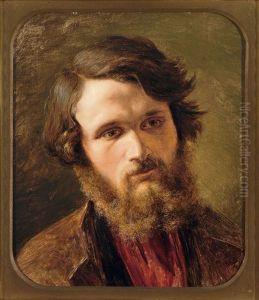Selbstportrait Des Malers In Jungen Jahren by Georg Eduard Otto Saal