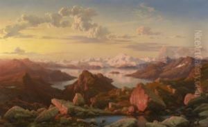 Norwegische Kuste (lofoten) Im Dammerlicht