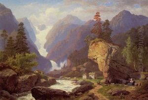 Hochgebirgslandschaft by Georg Eduard Otto Saal