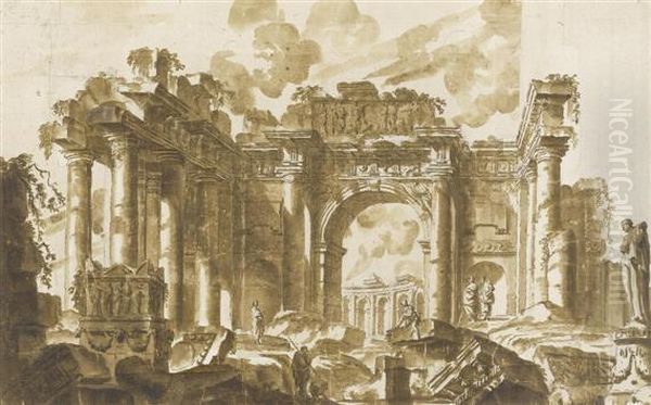 Capriccio With Massive Antique Ruins - view 1