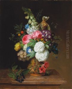 A Floral Still Life by Karl Von Saar