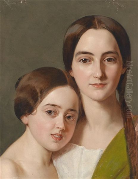 Bildnis Alexandrine Pazzani (1839-1900) Und Deren Cousine Caroline Von Saar (1840-1898) Laut Familientradition - view 1
