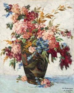Sommerblumenstraus In Der Vase Sommerblumenstraus In Der Vase