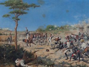 Battle Of Austerlitz by Leon Jean-Baptiste Sabatier