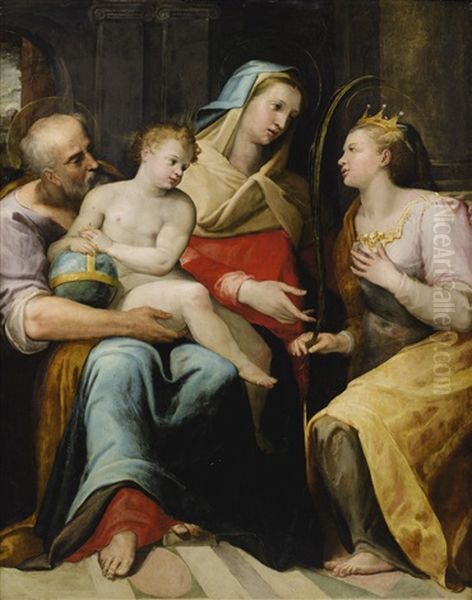 The Holly Family With Saint Catherine Of Alexandria - view 1