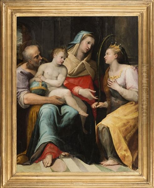 La Sainte Famille Avec Sainte Catherine D'alexandrie - view 1