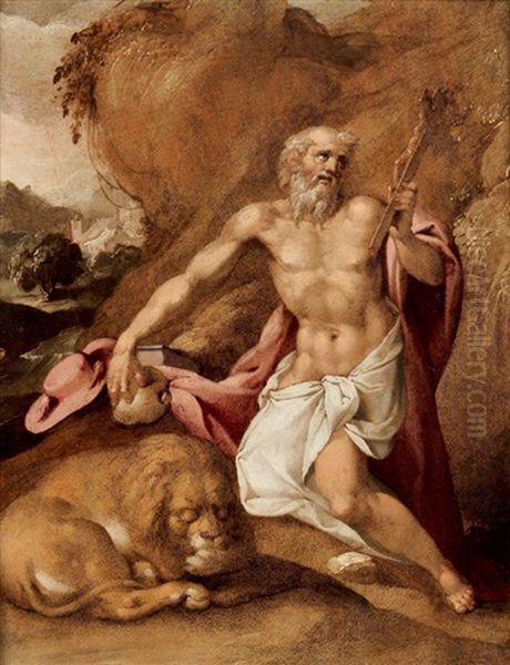 Saint Jerome Dans Un Paysage - view 1