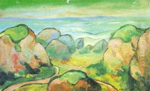 Paysage Fauve En Bretagne by Georges Hanna Sabbagh