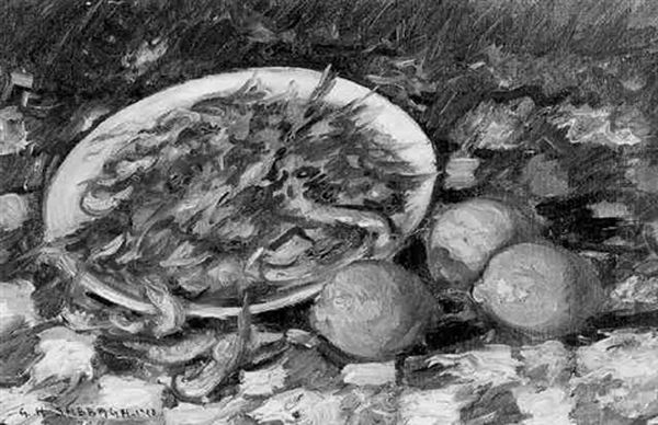 Nature Morte Aux Crevettes Roses Et Citrons - view 1