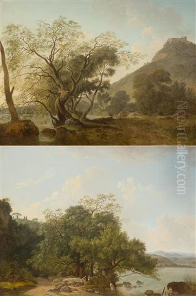 Pendants : Paysages Fluviaux. "le Romain - view 1