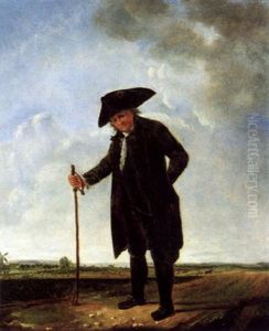 Bildnis Eines Herrn Mit Dreispitz In Einer Landschaft