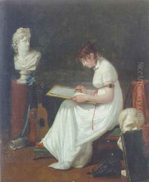 Portrait Of An Artist Drawing After The Antique - view 1
