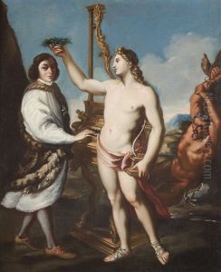 Ritratto Allegorico Del Cantante Marcantonio Pasqualini by Andrea Sacchi