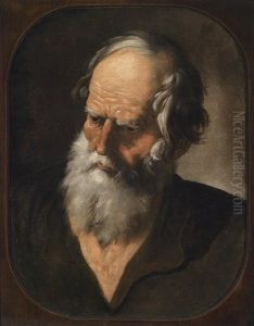 Brustbild Eines Bartigen Mannes by Andrea Sacchi