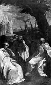 The Vision Of Saint Romuald by Andrea Sacchi