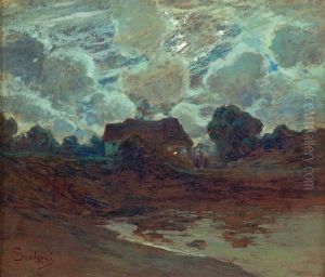 Marina In Notturna by Giuseppe Sacheri