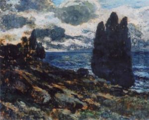 Kustenlandschaft Mit Pinien