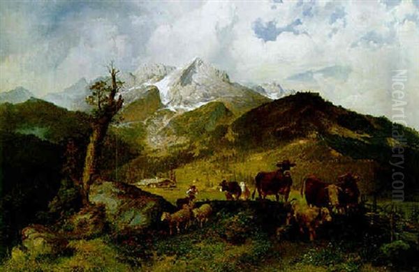 Auf Der Hochalm Mit Blick Auf Die Alpspitze - view 1