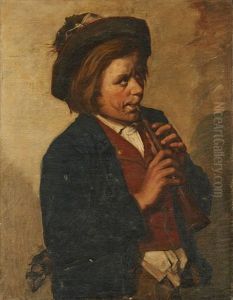 Le Jeune Joueur De Pipeau by Emile Sacre