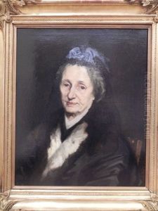Portrait De Femme Agee by Emile Sacre