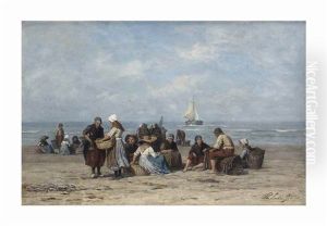 Awaiting The Catch by Philip Lodewijk Jacob Frederik Sadee