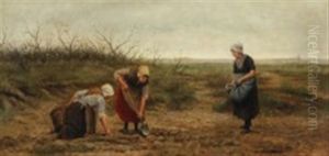 Truffle Hunt In Holland by Philip Lodewijk Jacob Frederik Sadee