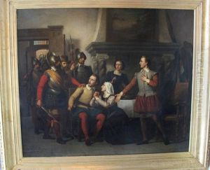 The Patriotic Call To Arms , Historical Scene by Philip Lodewijk Jacob Frederik Sadee