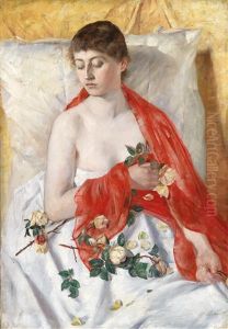 Gelbe Rosen by Philip Lodewijk Jacob Frederik Sadee