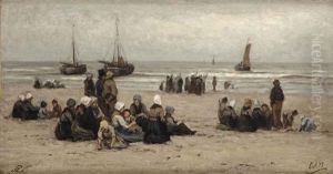 Awaiting The Fleet by Philip Lodewijk Jacob Frederik Sadee