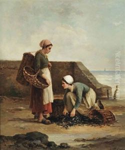 Two Fisher Women by Philip Lodewijk Jacob Frederik Sadee