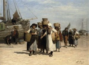 Terugkeer Van De Vischafslag: After The Day's Catch by Philip Lodewijk Jacob Frederik Sadee