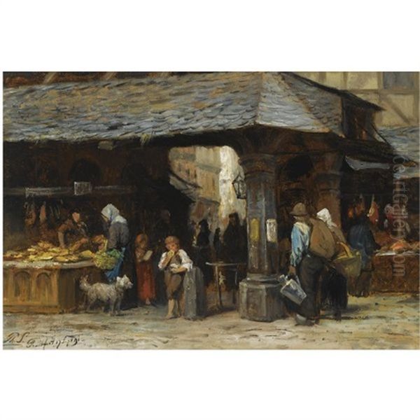 A Market Scene In Frankfurt - view 1