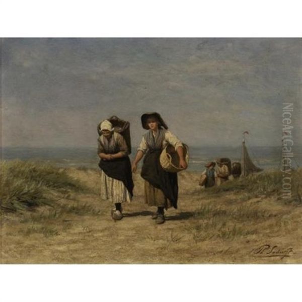 Fisherfolk Returning - view 1