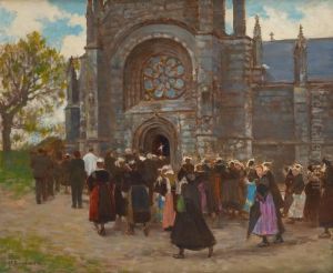 L'heure Des Vepres (bretagne) by Joseph-Felix Bouchor